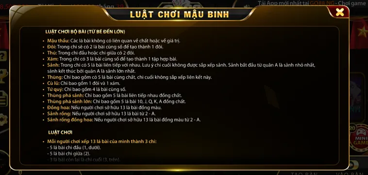 Bí Quyết Sắp Xếp Bài Mậu Binh Tại Go88: Từ Thùng Phá Sảnh Đến Nghệ Thuật Binh Lung