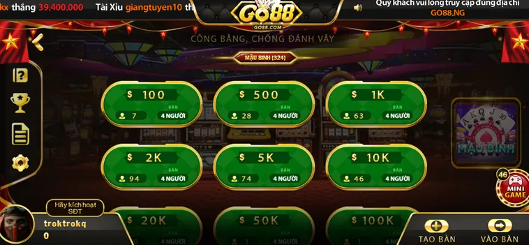 Bí Quyết Sắp Xếp Bài Mậu Binh Tại Go88: Từ Thùng Phá Sảnh Đến Nghệ Thuật Binh Lung