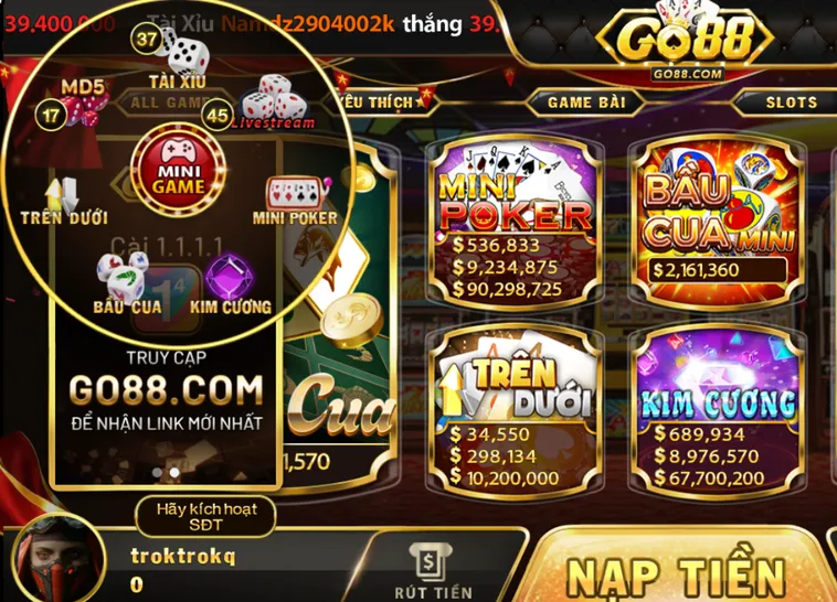 Minigame Go88 Sảnh Giải Trí Nhanh Với Tốc Độ Trả Thưởng Thần Tốc