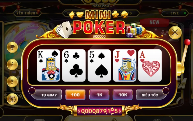 Chinh Phục Mini Poker Tại Go88 Bằng Chiến Thuật Xác Suất Và Quản Lý Vốn