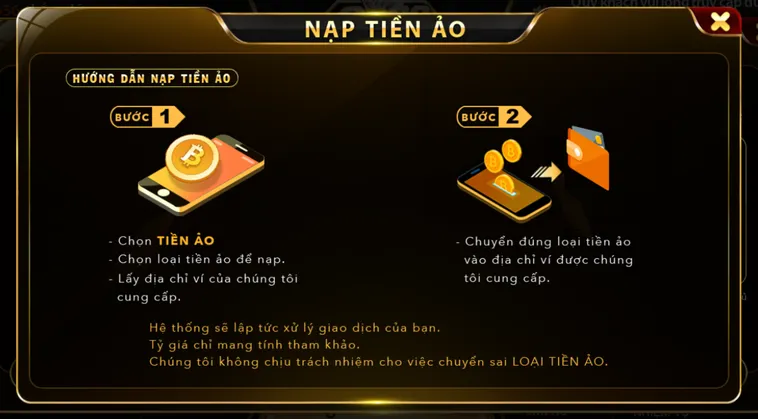 Hướng dẫn nạp tiền ảo tại go88.