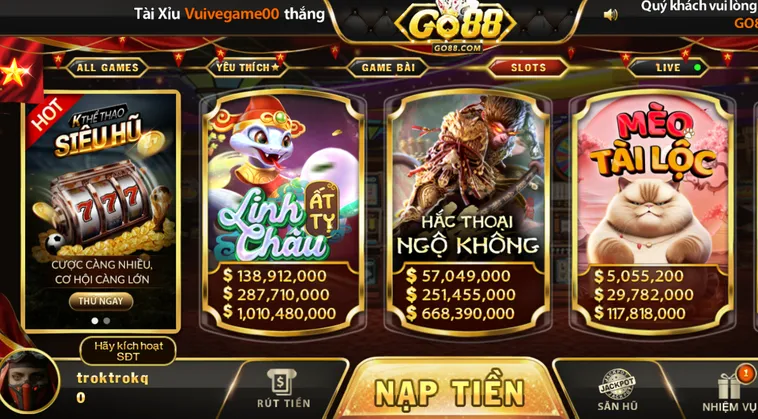 Nổ Hũ Go88 Cơ Hội Nhận Jackpot Hàng Tỷ Đồng Với Thuật Toán RNG Minh Bạch