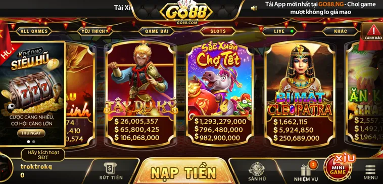 Nổ Hũ Go88 Cơ Hội Nhận Jackpot Hàng Tỷ Đồng Với Thuật Toán RNG Minh Bạch