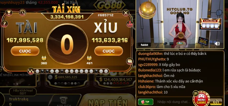 Tài Xỉu Livestream Tại Go88 Sảnh Cược Minh Bạch Với Tỷ Lệ Thắng Lên Đến 65%